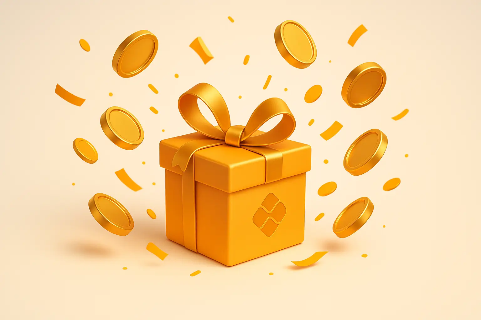 Banner promocional de depósito mínimo de R$ 20 com bônus até R$ 200, destaque em laranja e moedas douradas, sem texto na imagem